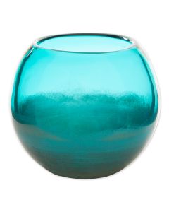 SMALL AQUA FISH BOWL VASE